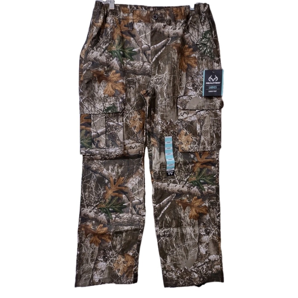 RealTree Camouflage Pants Women's Size L (12-14) Hunting Cargo Pockets Ladies